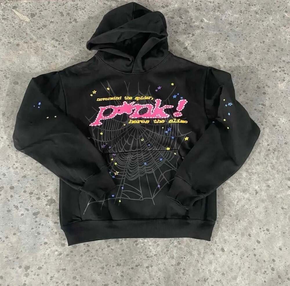 Sp5der Worldwide P*nk! Black Hoodie